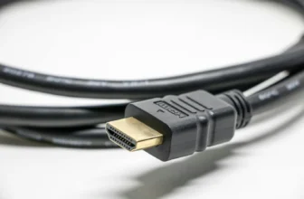 cabo hdmi preto enrolado