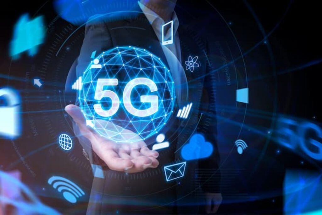 Ilustração com "5G" escrito.
