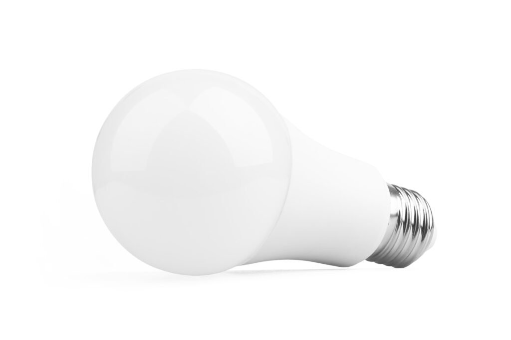 Lâmpada LED virada para a esquerda.