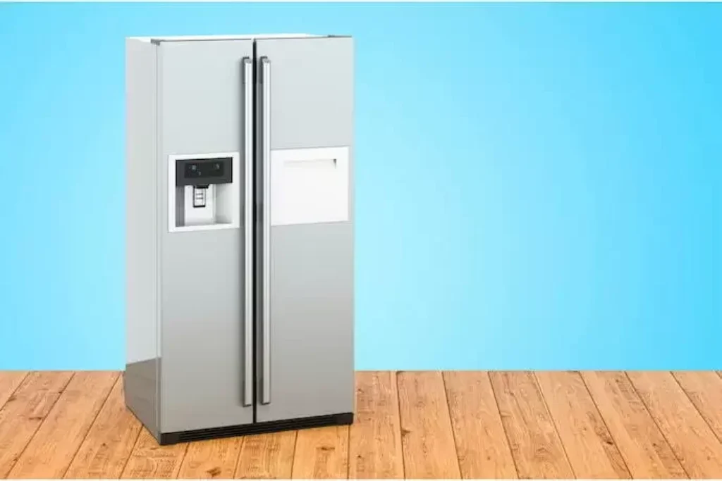 Um geladeira frost free com duas portas.