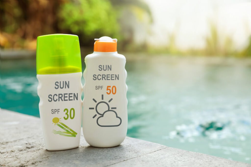 Bronzeadores e protetores.